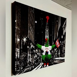 Philadephia Phillies Fanatics- center city philadelphia canvas print 12x14 in